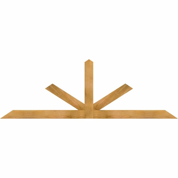 Ekena Millwork Saratoga Rough Sawn Timber Gable Bracket, Western Red Cedar, 84"W x 28"H x 2"D x 4"F, 8/12 Pitch GBW084X28X0204SAR00RWR - main